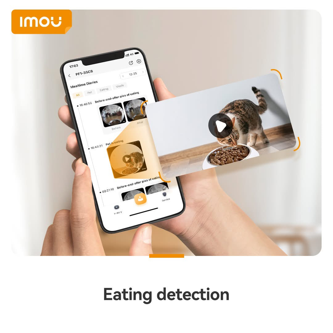 Imou Smart Pet Feeder Camera | جهاز تغذية الحيوانات الأليفة الذكي بكاميرا 360 درجة